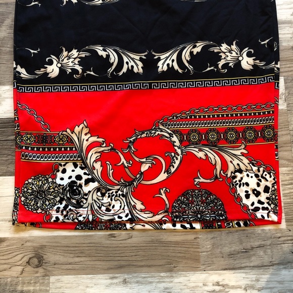 SHEIN Midi Bodycon Cami Patterned Dress - Picture 5 of 12